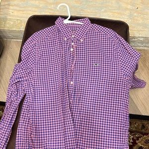 Checkered vineyard vines shirt